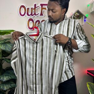 Premium quality striped button   - down shirt