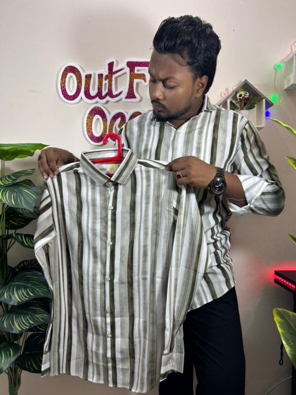 Premium quality striped button   - down shirt